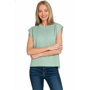 Zenana Round Neck Viscose Sweater Vest